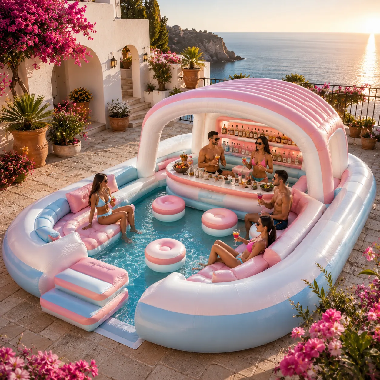 What Are Inflatable Pool Bars?