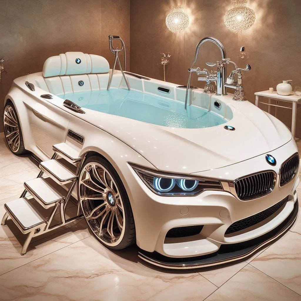 Luxury Redefined: Relax in the BMW-Shaped Bathtub