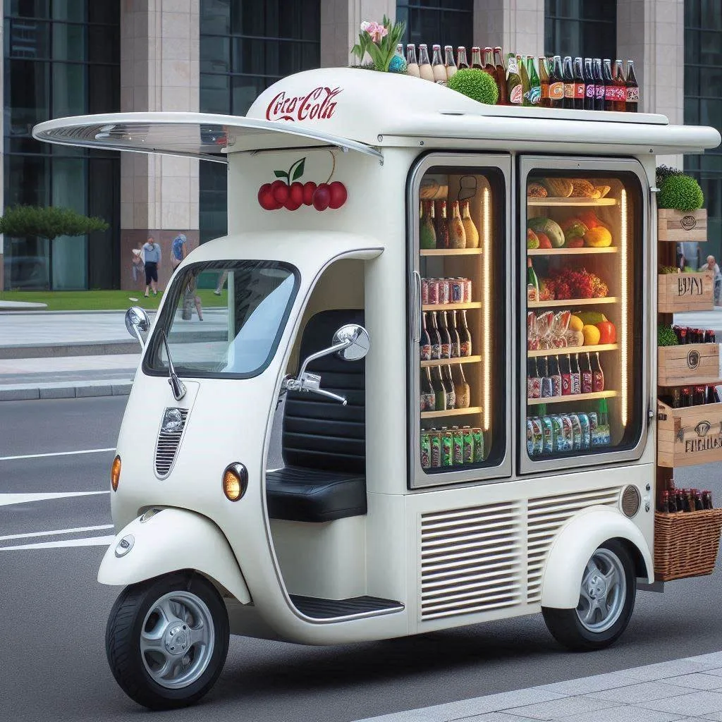 Ride in Style: The Mobile Scooter Shaped Like a Refrigerator for a Cool and Unique Experience