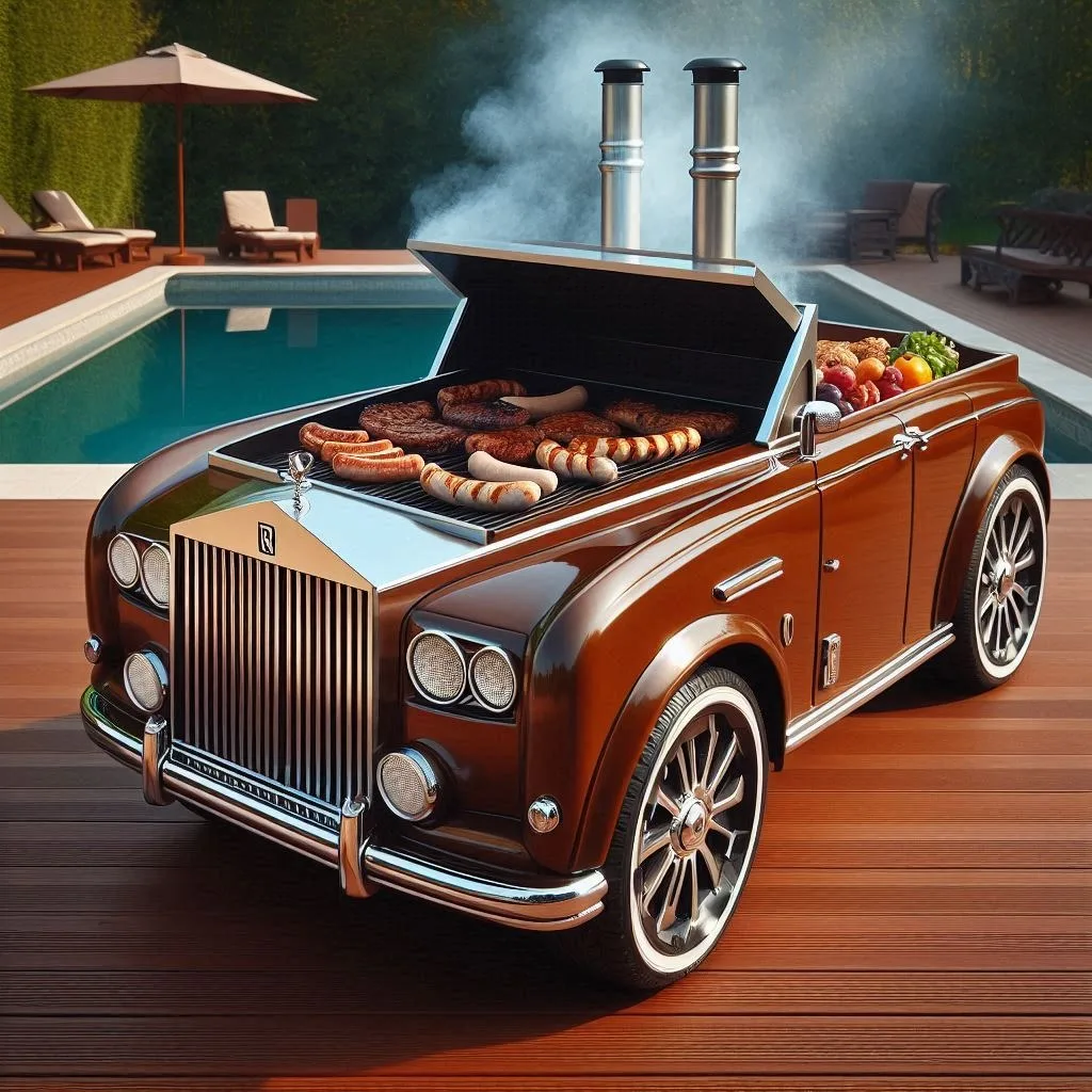 Rolls Royce Car-Shaped Outdoor BBQ Grill: Elevate Your Outdoor Cooking Experience with Luxury and Style