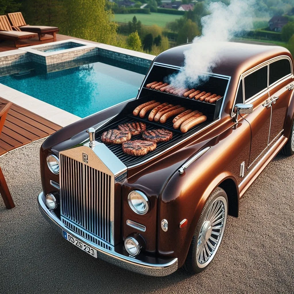 Rolls Royce Car-Shaped Outdoor BBQ Grill: Elevate Your Outdoor Cooking Experience with Luxury and Style