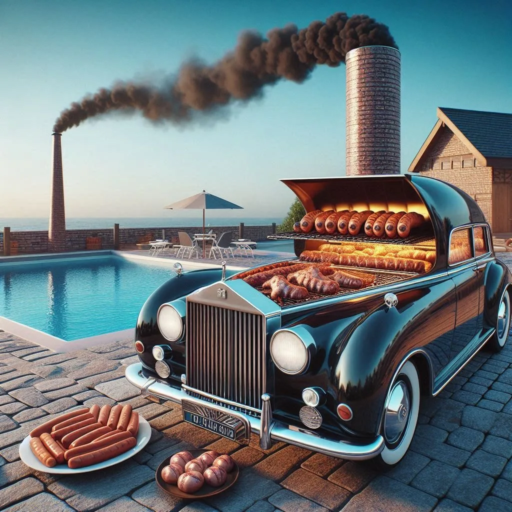 Rolls Royce Car-Shaped Outdoor BBQ Grill: Elevate Your Outdoor Cooking Experience with Luxury and Style