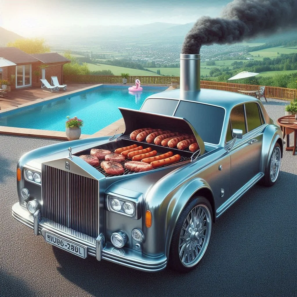 Rolls Royce Car-Shaped Outdoor BBQ Grill: Elevate Your Outdoor Cooking Experience with Luxury and Style