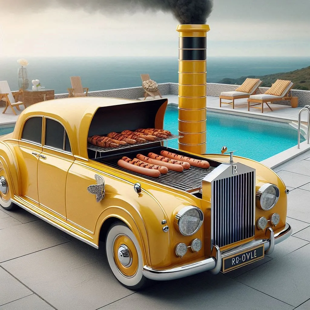 Rolls Royce Car-Shaped Outdoor BBQ Grill: Elevate Your Outdoor Cooking Experience with Luxury and Style