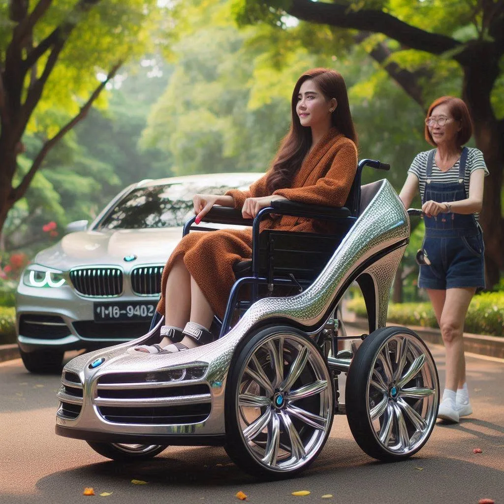 Elevate Your Mobility in Style: The BMW High Heel Shaped Wheelchair – Where Fashion Meets Functionality