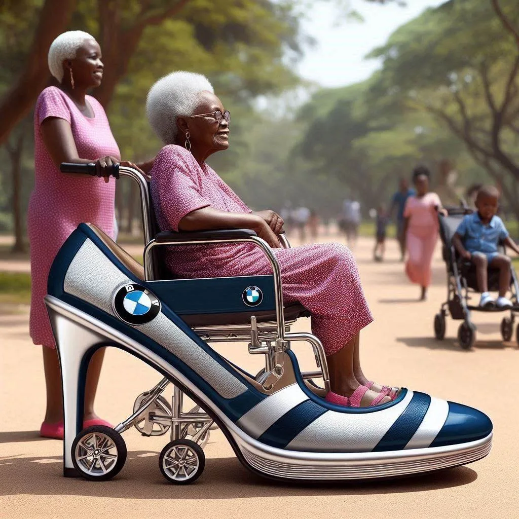 Elevate Your Mobility in Style: The BMW High Heel Shaped Wheelchair – Where Fashion Meets Functionality