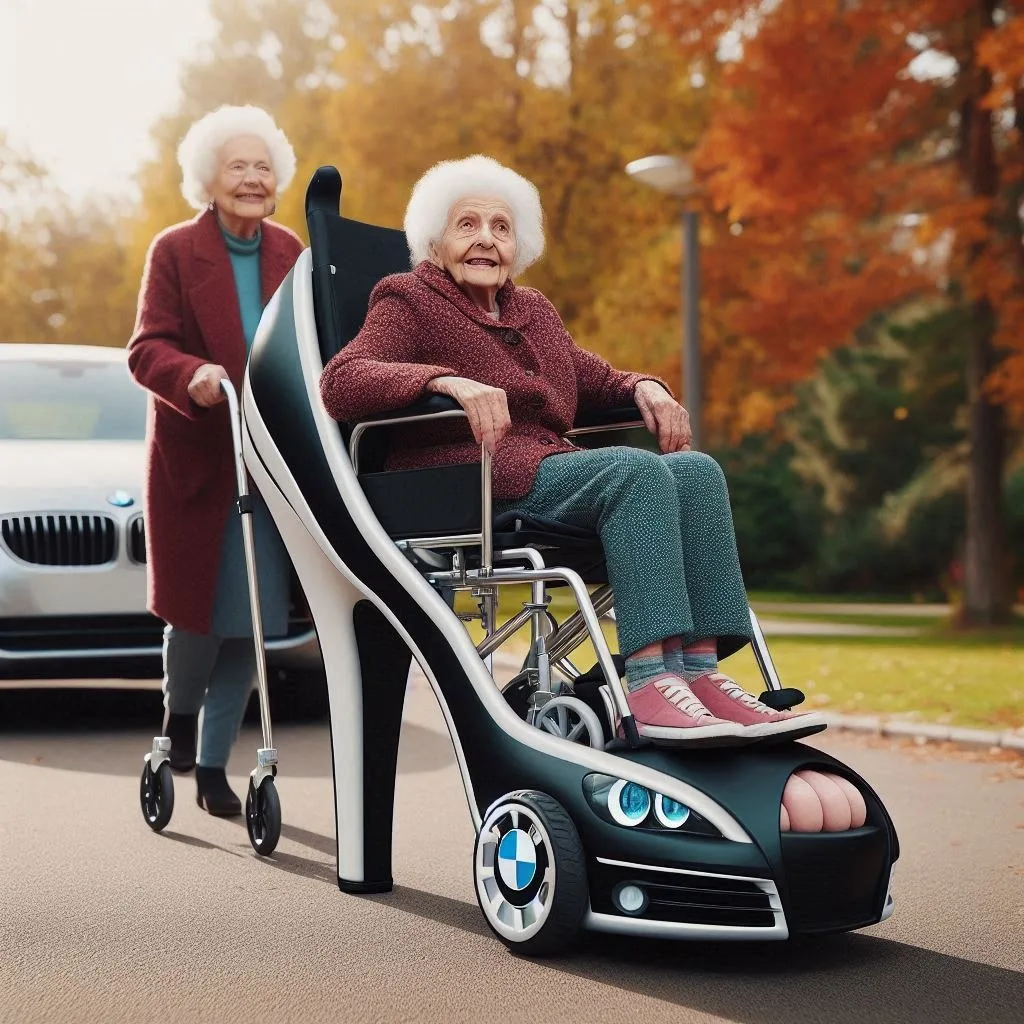 Elevate Your Mobility in Style: The BMW High Heel Shaped Wheelchair – Where Fashion Meets Functionality