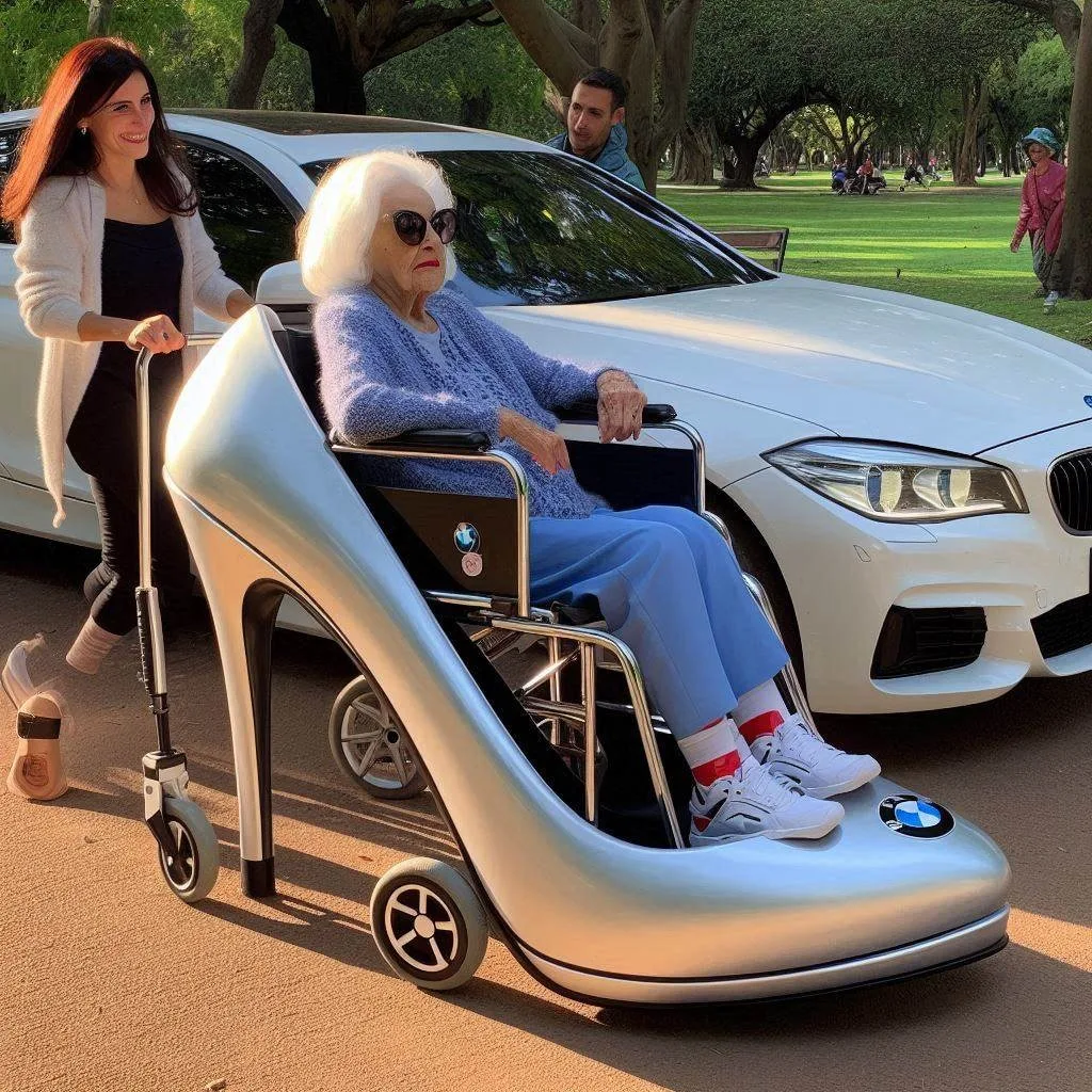 Elevate Your Mobility in Style: The BMW High Heel Shaped Wheelchair – Where Fashion Meets Functionality