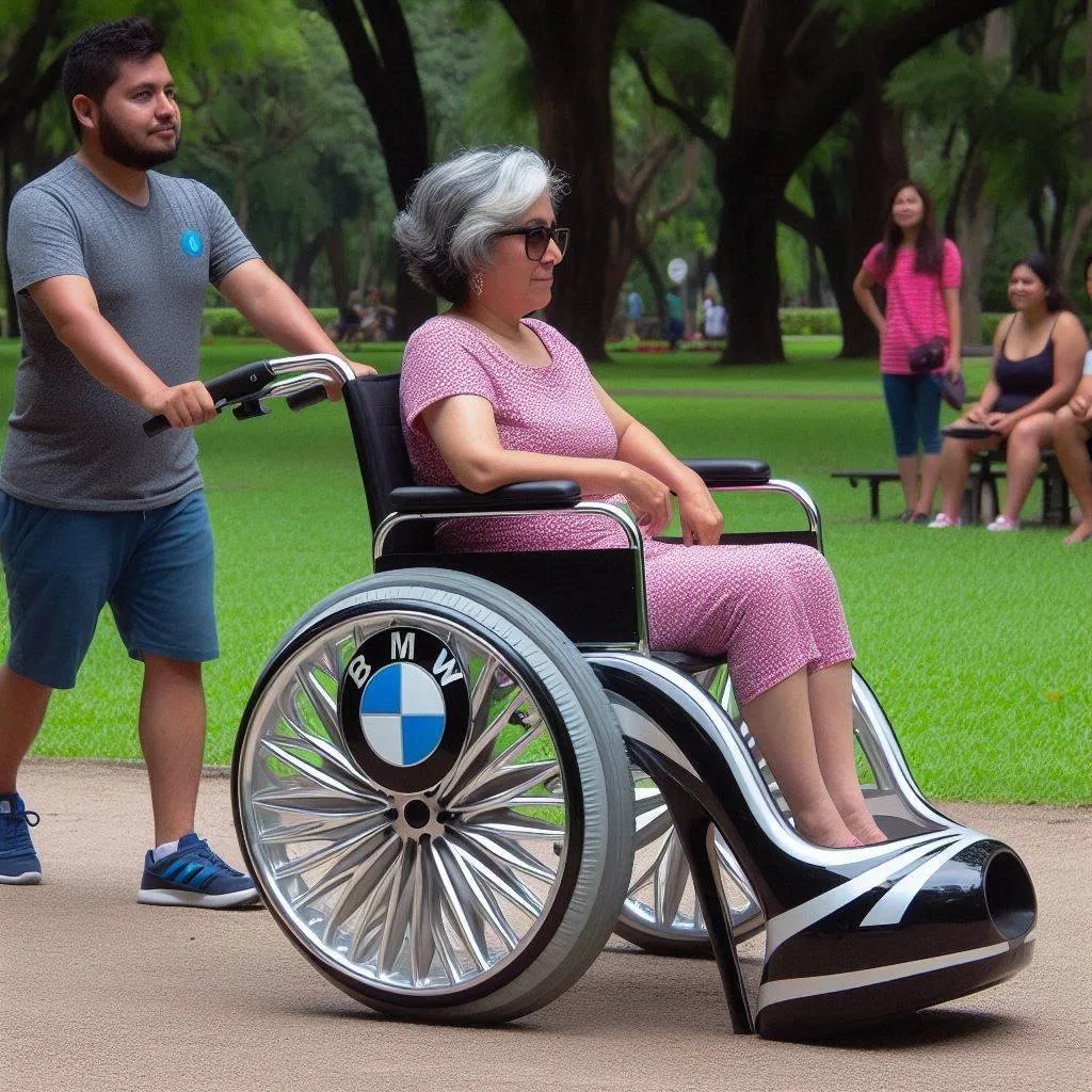 Elevate Your Mobility in Style: The BMW High Heel Shaped Wheelchair – Where Fashion Meets Functionality