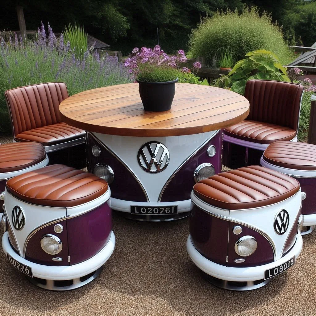 Volkswagen Outdoor Furniture Set: Adding Vintage Vibes to Your Garden