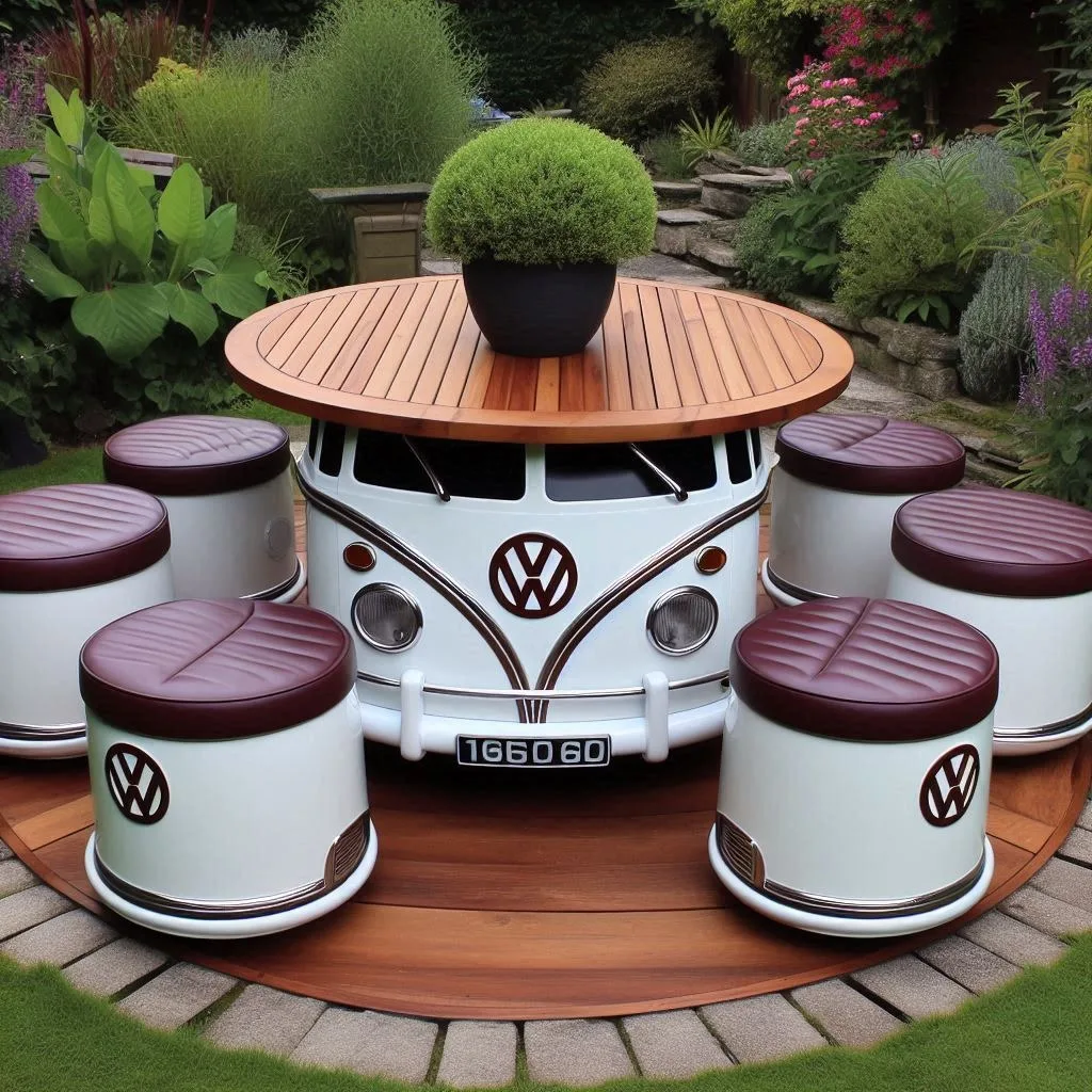 Volkswagen Outdoor Furniture Set: Adding Vintage Vibes to Your Garden