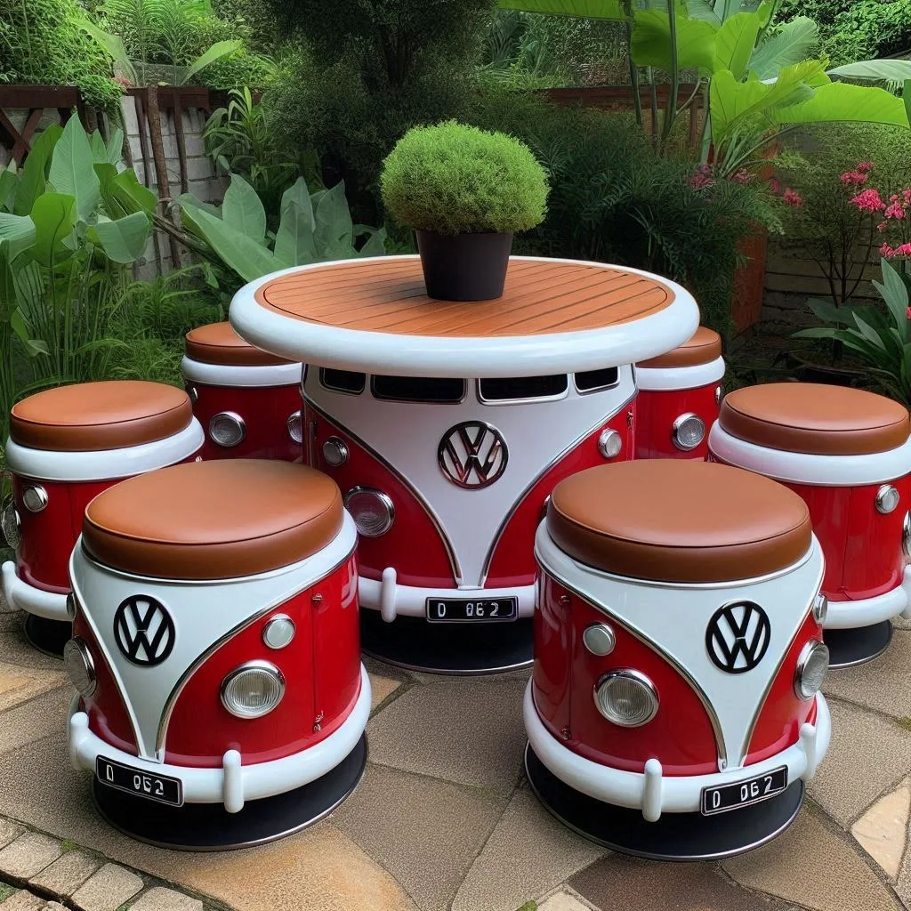 Volkswagen Outdoor Furniture Set: Adding Vintage Vibes to Your Garden