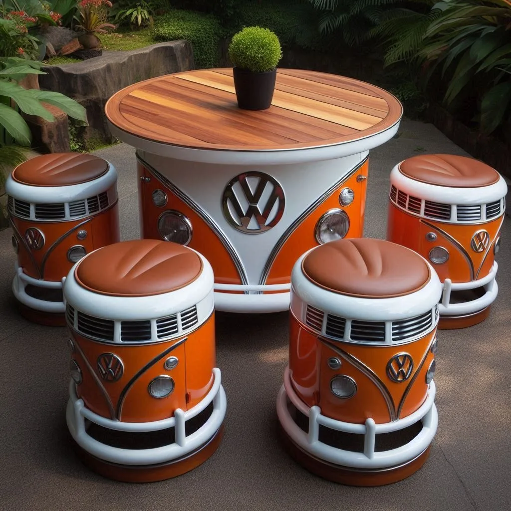 Volkswagen Outdoor Furniture Set: Adding Vintage Vibes to Your Garden