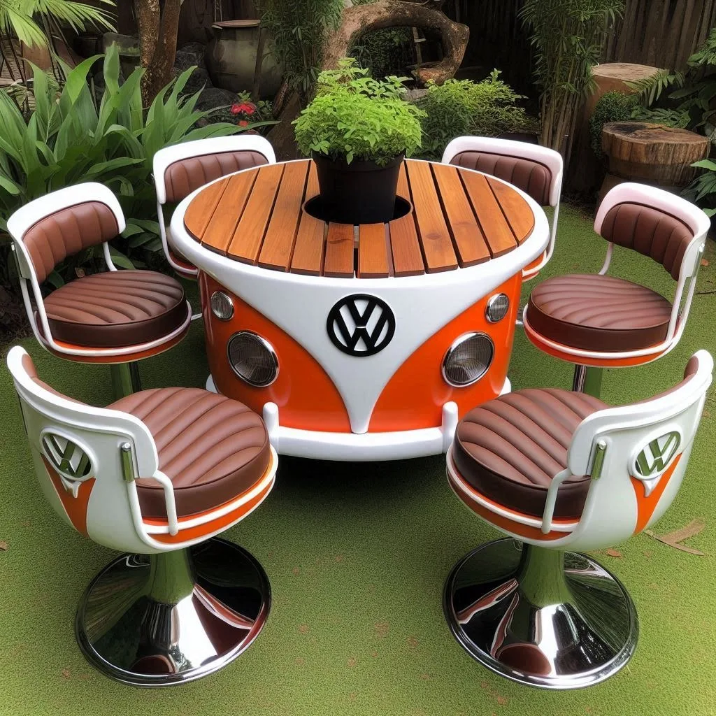 Volkswagen Outdoor Furniture Set: Adding Vintage Vibes to Your Garden