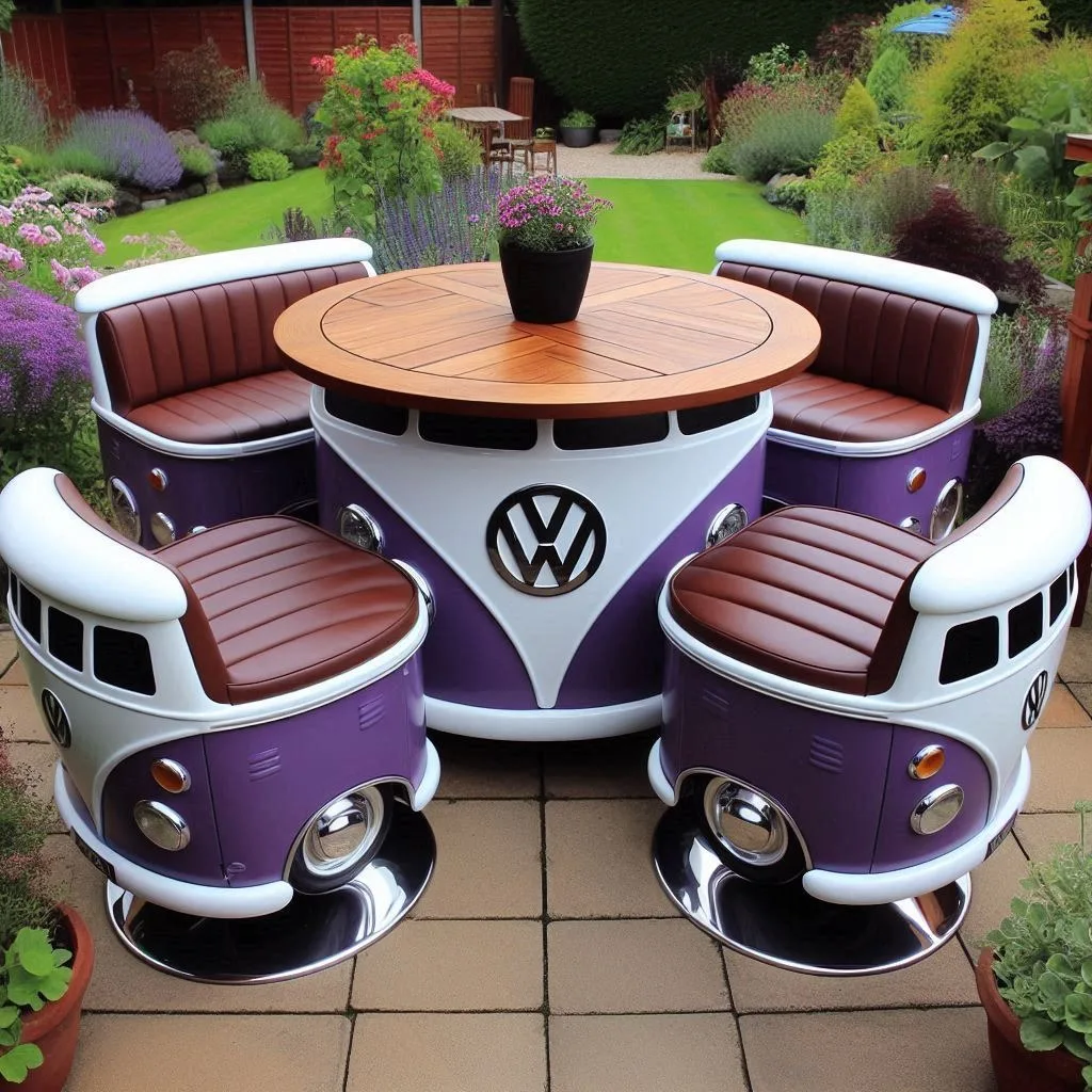 Volkswagen Outdoor Furniture Set: Adding Vintage Vibes to Your Garden