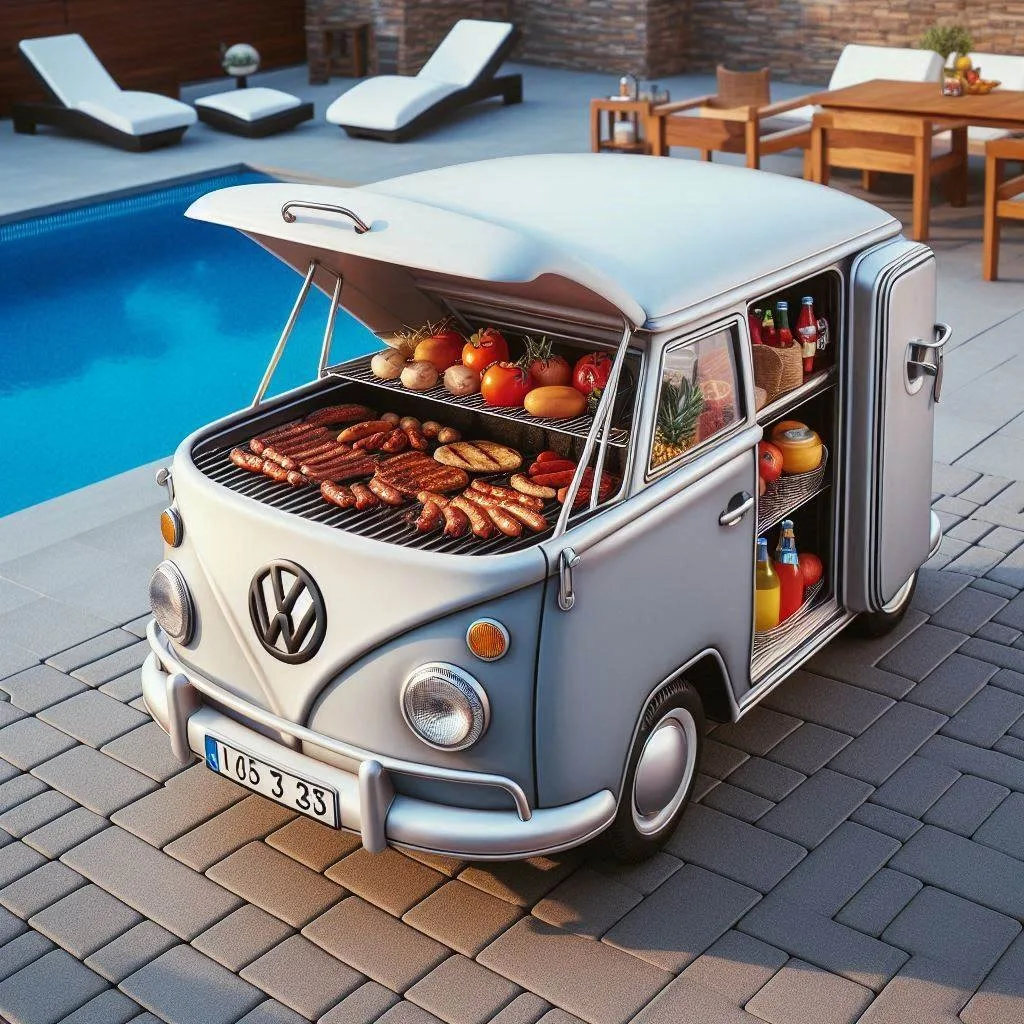 Grill in Style: The Volkswagen Shaped Outdoor BBQ Grill for the Ultimate Outdoor Cooking Experience