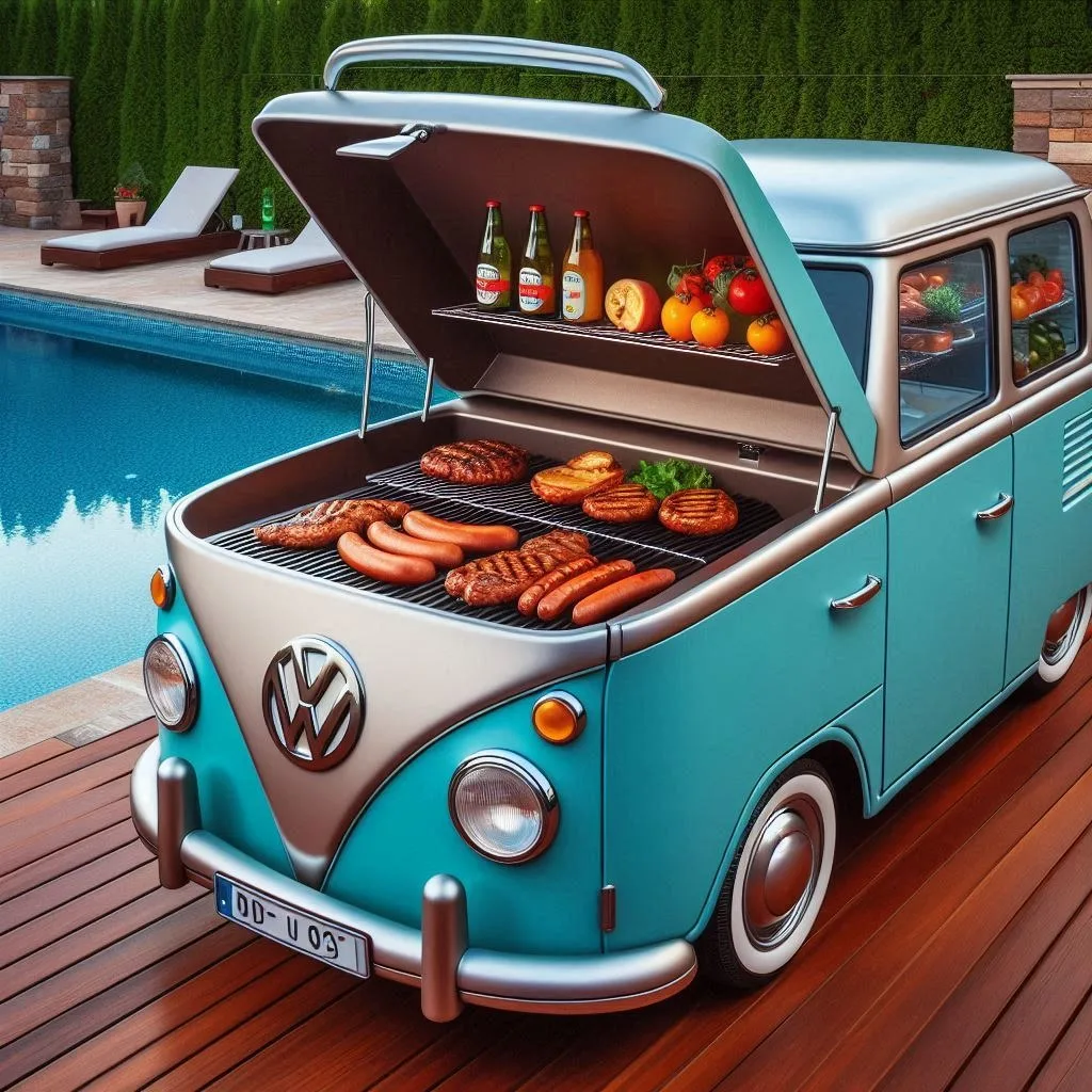 Grill in Style: The Volkswagen Shaped Outdoor BBQ Grill for the Ultimate Outdoor Cooking Experience