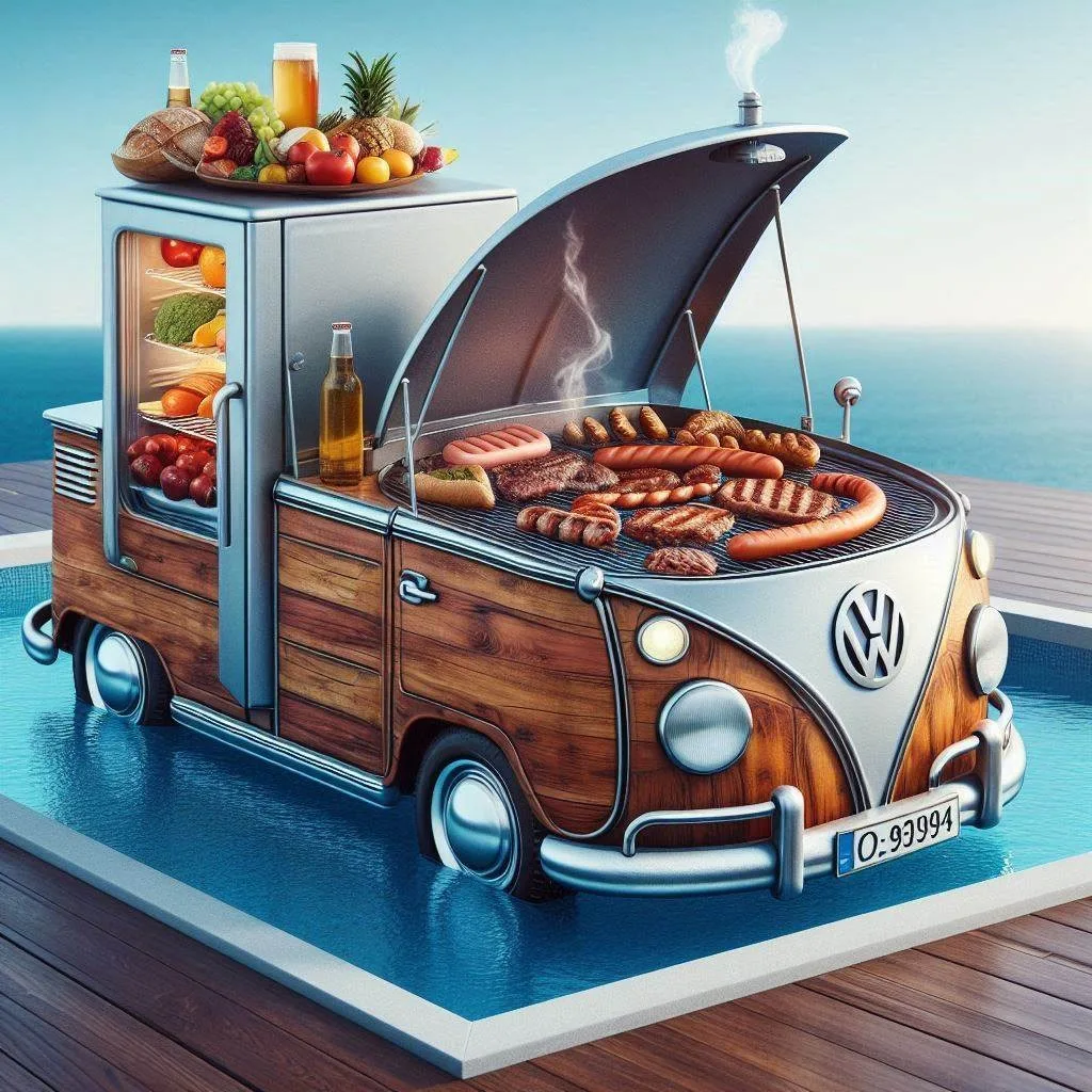 Grill in Style: The Volkswagen Shaped Outdoor BBQ Grill for the Ultimate Outdoor Cooking Experience