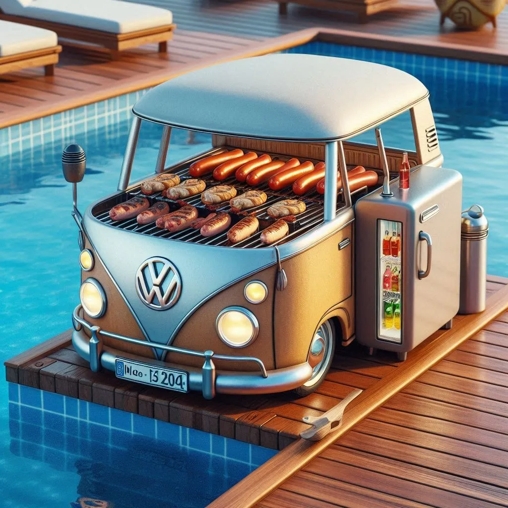 Grill in Style: The Volkswagen Shaped Outdoor BBQ Grill for the Ultimate Outdoor Cooking Experience