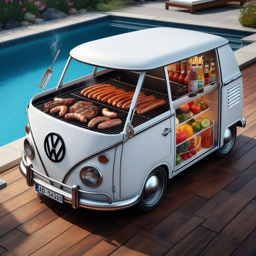 Grill in Style: The Volkswagen Shaped Outdoor BBQ Grill for the Ultimate Outdoor Cooking Experience