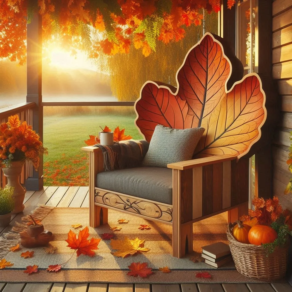 Autumn Leaf Porch Lounger: Embrace Cozy Comfort and Seasonal Charm