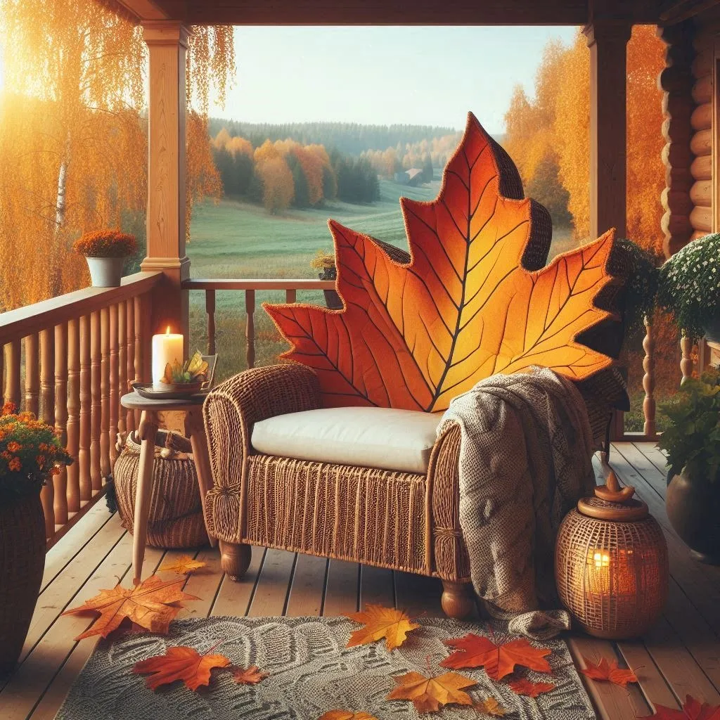 Autumn Leaf Porch Lounger: Embrace Cozy Comfort and Seasonal Charm