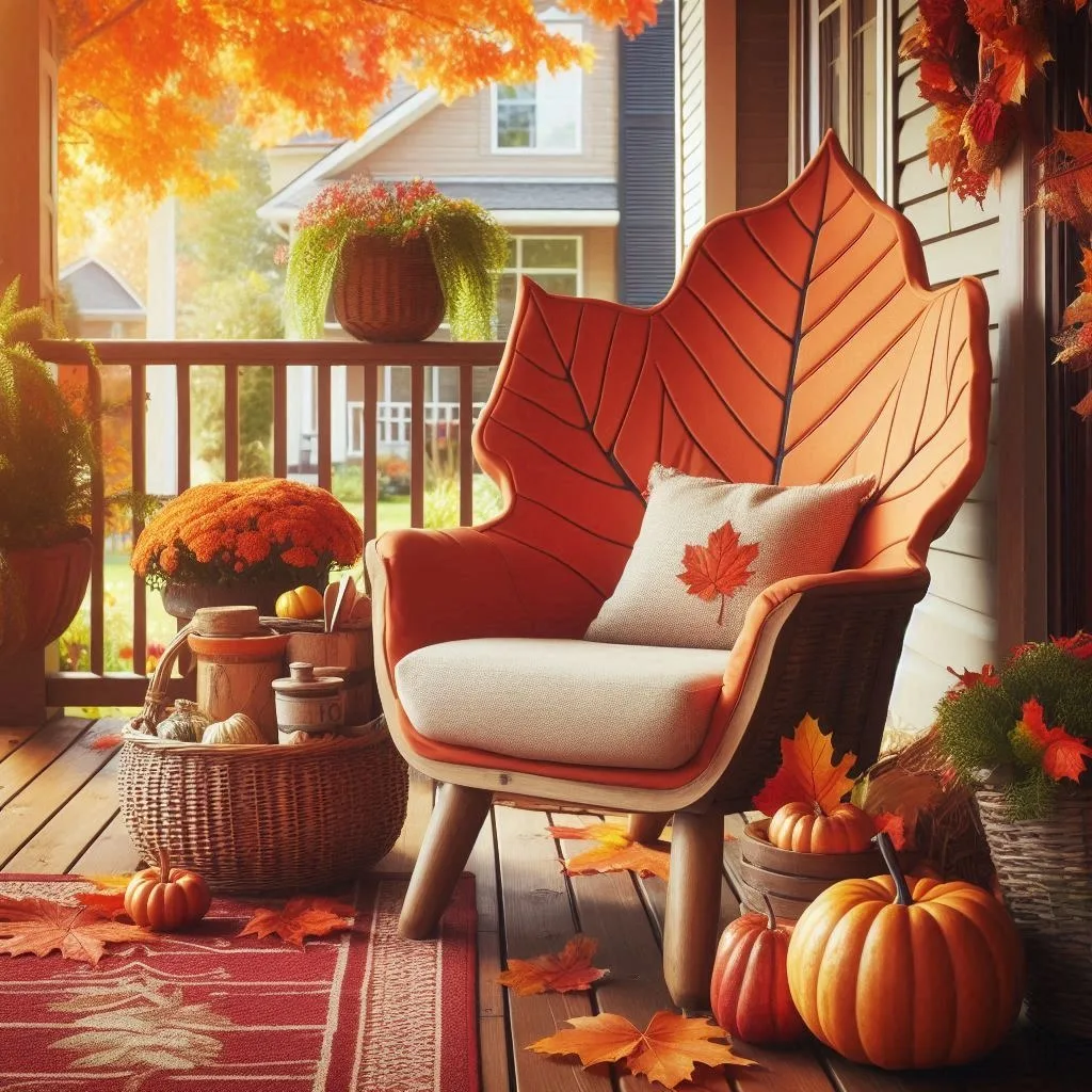 Autumn Leaf Porch Lounger: Embrace Cozy Comfort and Seasonal Charm