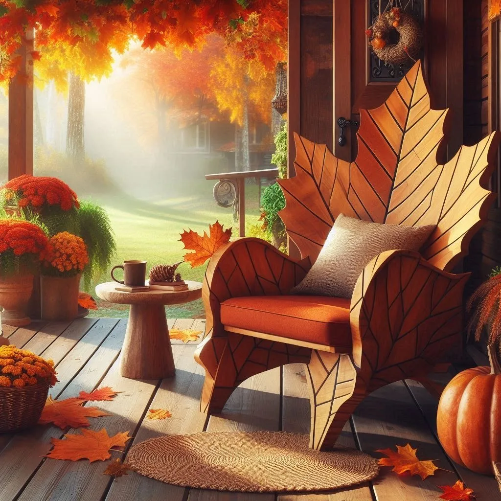 Autumn Leaf Porch Lounger: Embrace Cozy Comfort and Seasonal Charm