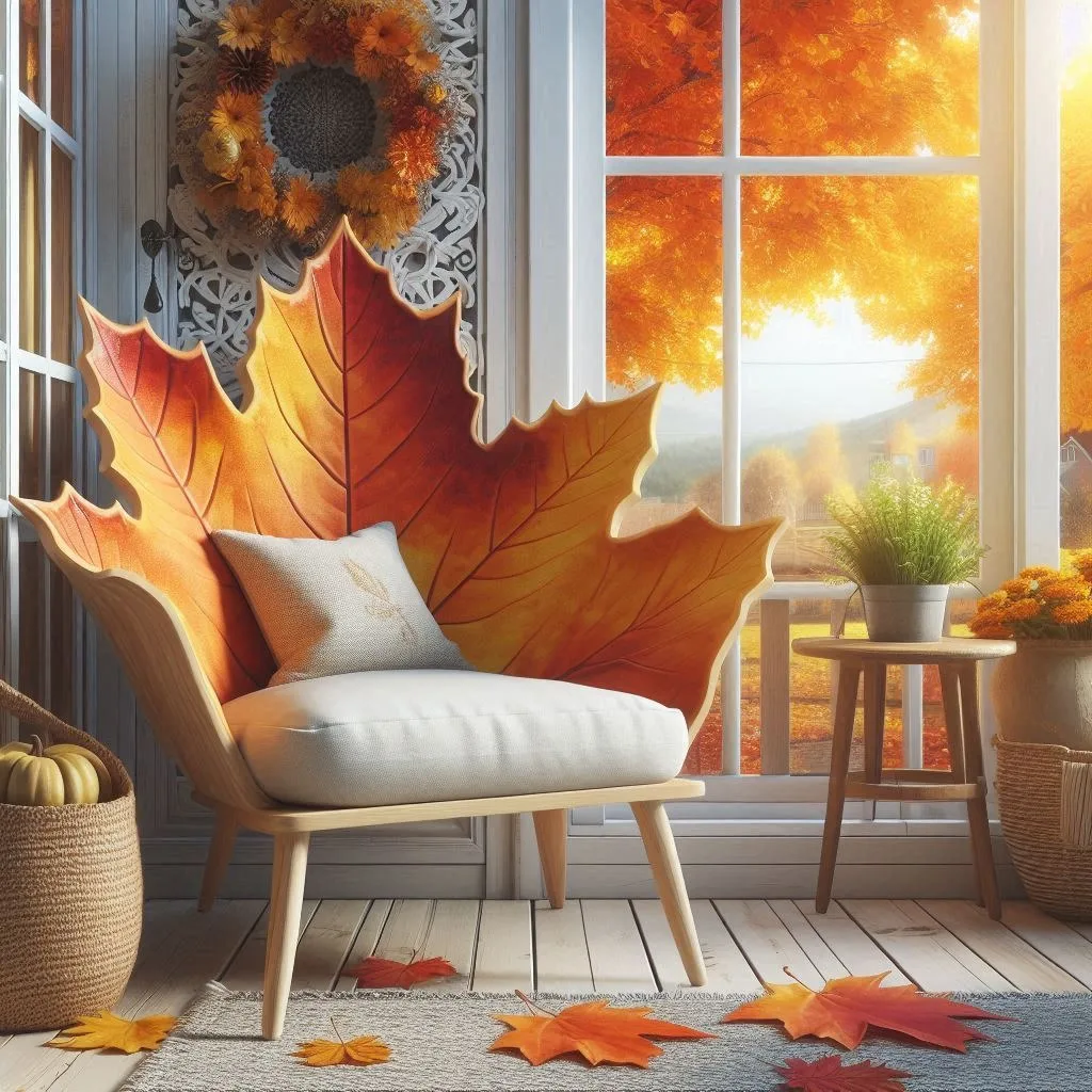 Autumn Leaf Porch Lounger: Embrace Cozy Comfort and Seasonal Charm