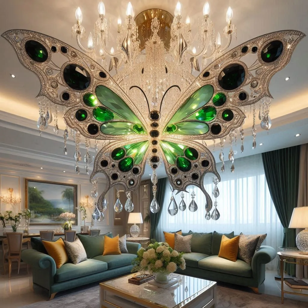 Green Butterfly Chandelier: Elegance Takes Flight in Your Home