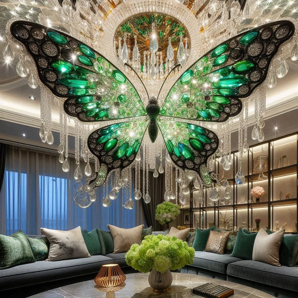 Green Butterfly Chandelier: Elegance Takes Flight in Your Home