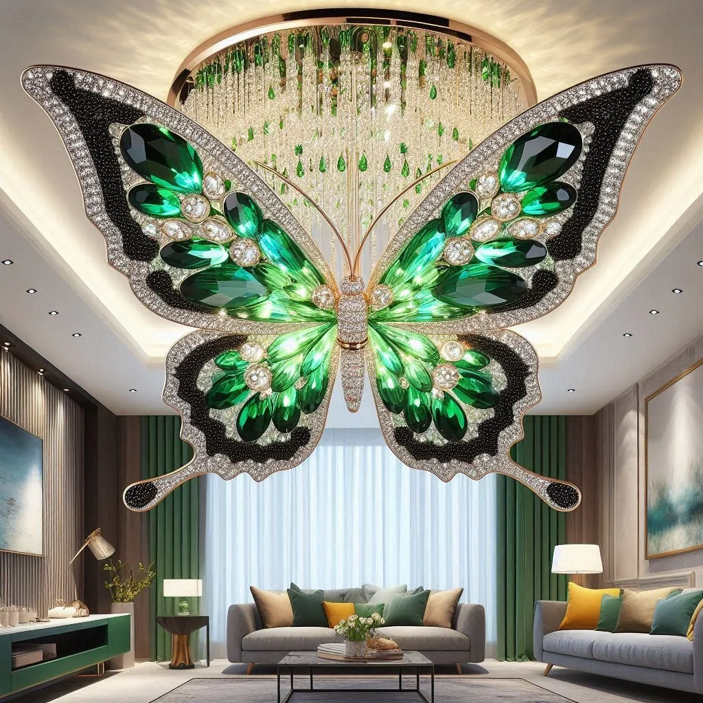 Green Butterfly Chandelier: Elegance Takes Flight in Your Home