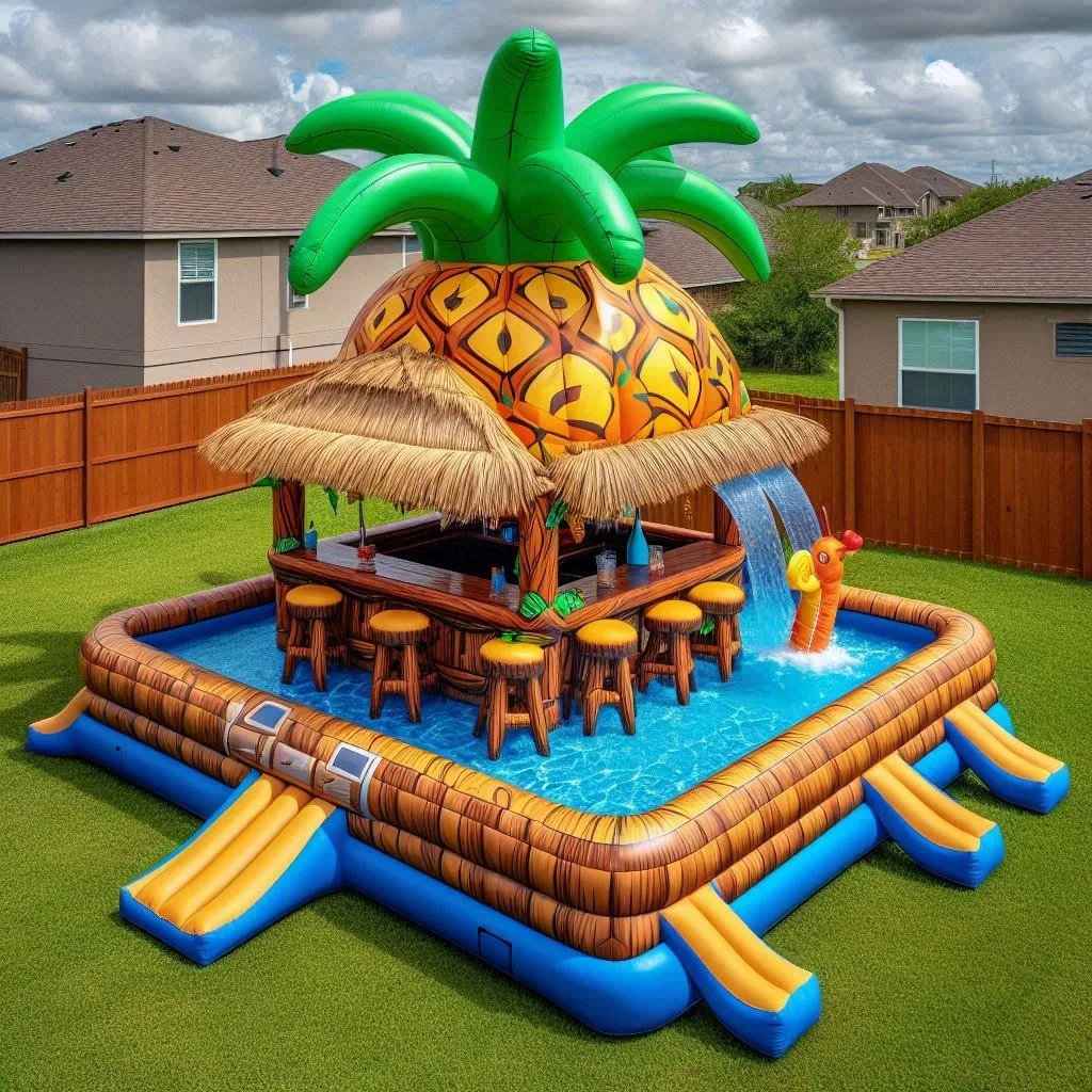 Inflatable Pool Tiki Bar: Turn Your Pool into a Tropical Oasis