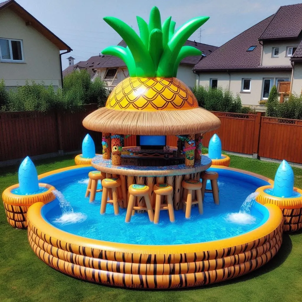 Inflatable Pool Tiki Bar: Turn Your Pool into a Tropical Oasis