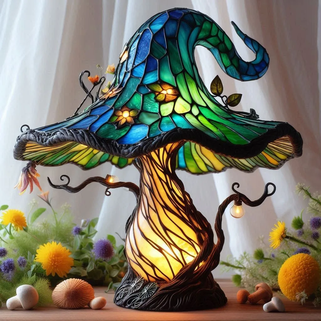 Transform Your Room with the Enchanting Glow of a Mushroom Witch Hat Lamp