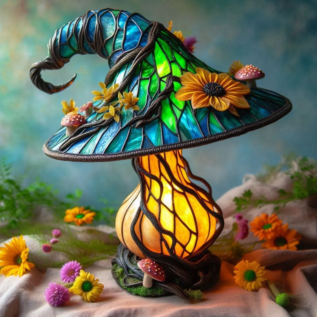 Transform Your Room with the Enchanting Glow of a Mushroom Witch Hat Lamp