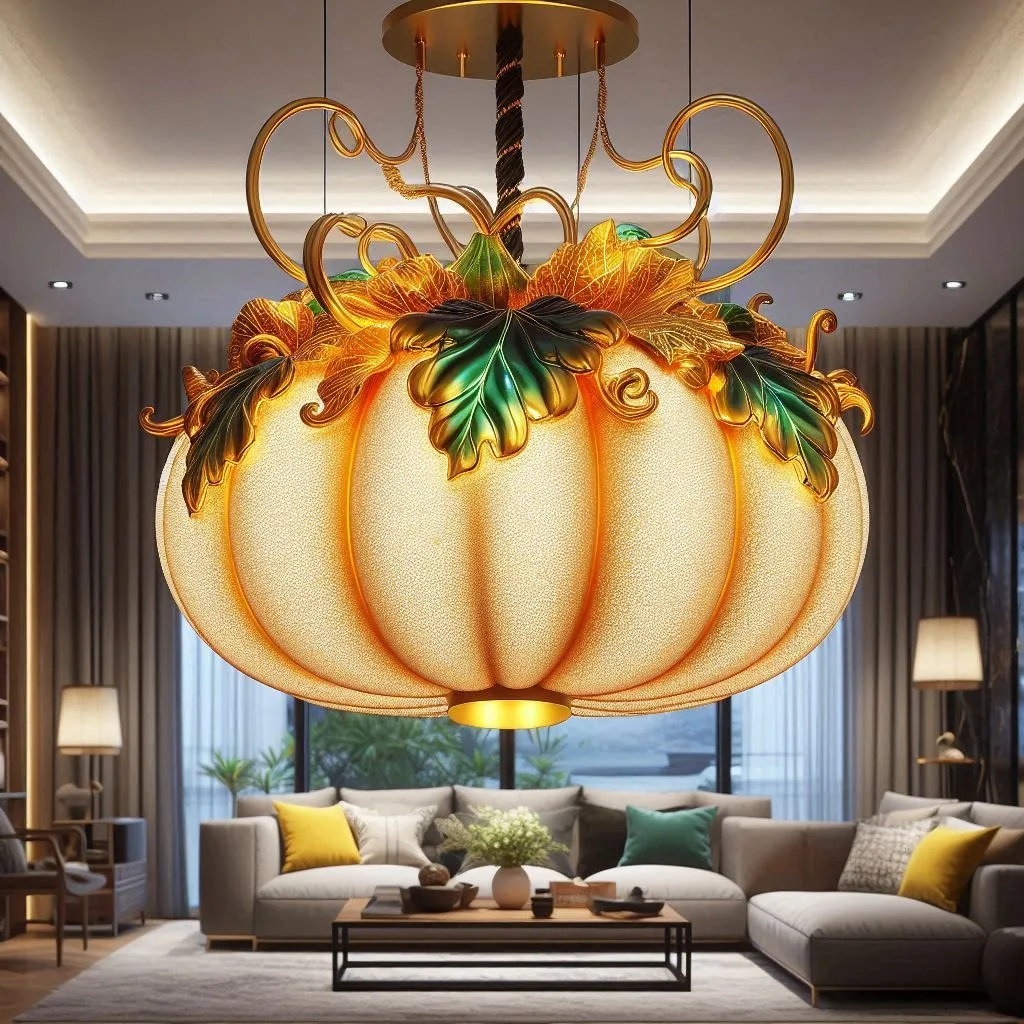 Pumpkin Chandelier: Illuminating Your Home with Autumn Charm