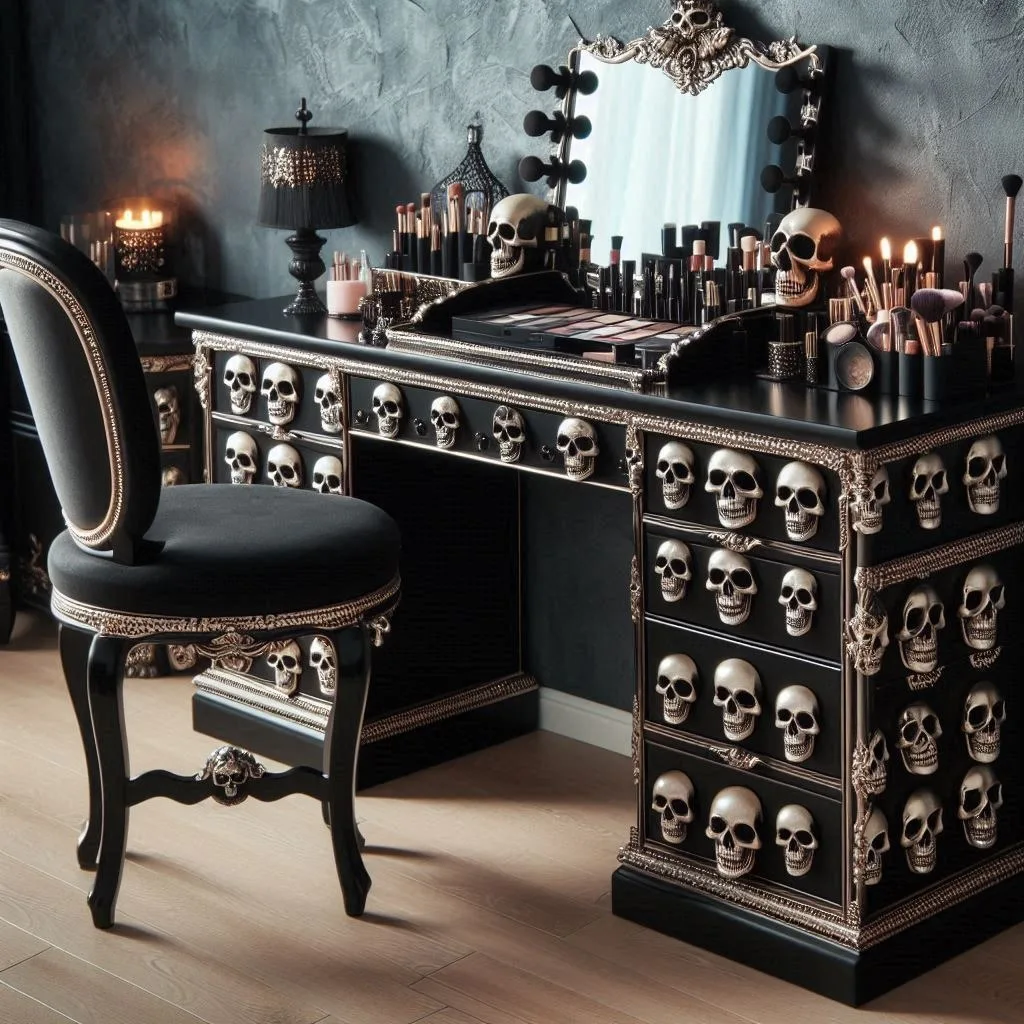 Skull Makeup Vanity: The Perfect Fusion of Edgy Style and Glamour