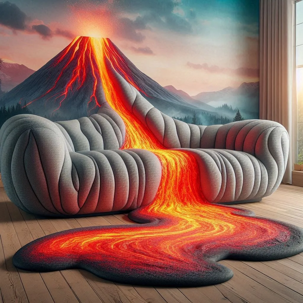 Erupting Style: Transform Your Space with the Volcano Sofa