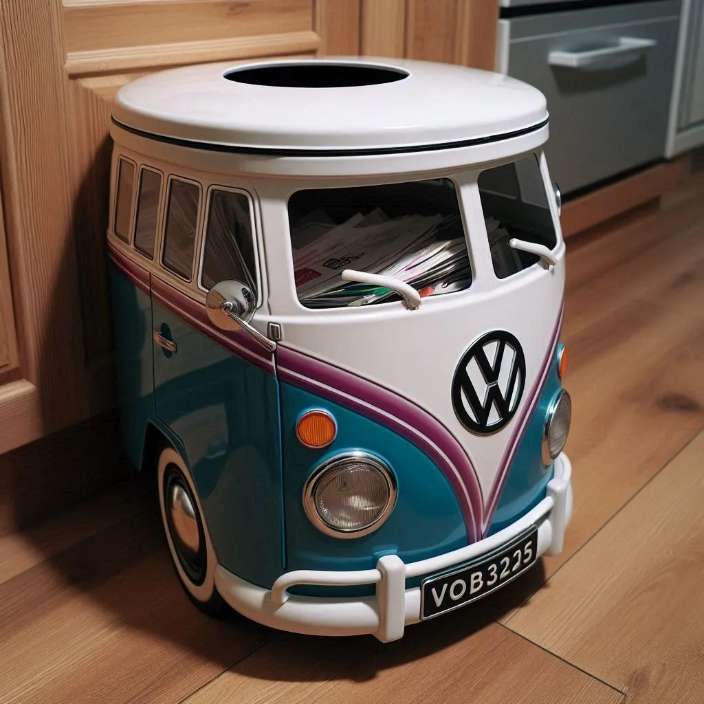 Volkswagen Bus Shaped Trash Bin: The Perfect Blend of Style and Function