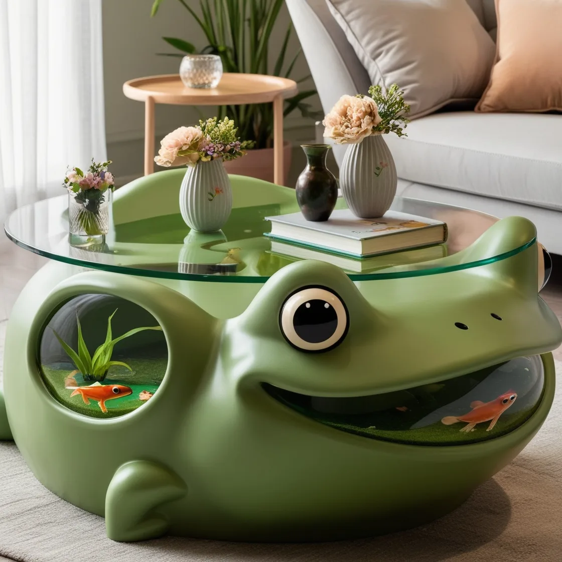 Frog Aquarium Coffee Tables: The Perfect Fusion of Aquatic Life and Modern Home Decor