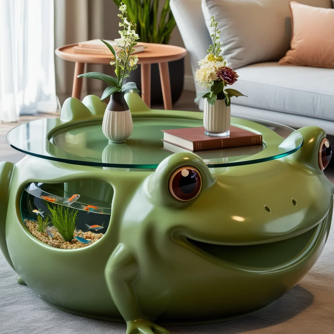 Frog Aquarium Coffee Tables: The Perfect Fusion of Aquatic Life and Modern Home Decor