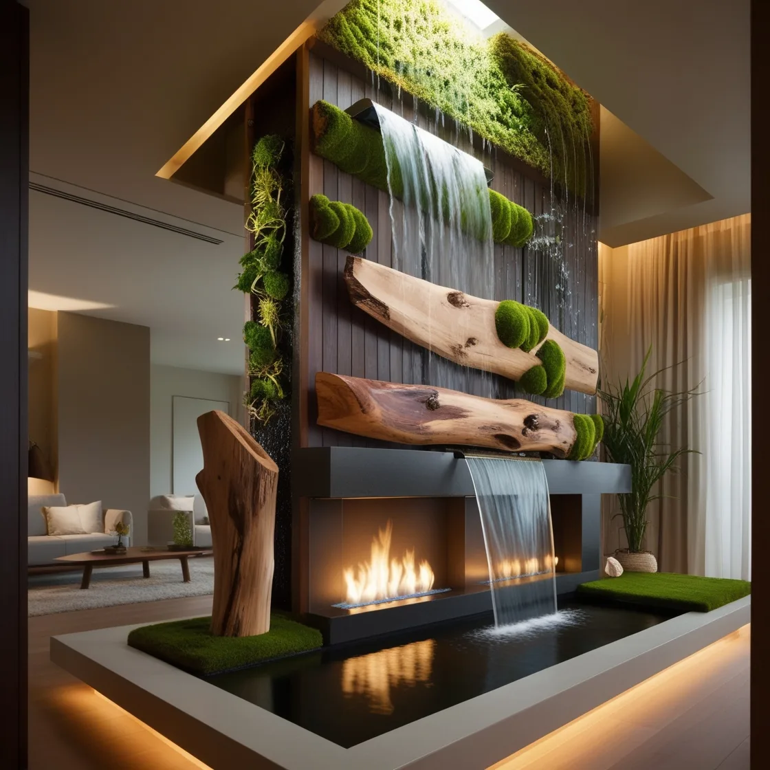 Transform Your Space with Waterfall Fireplaces: A Perfect Blend of Tranquility and Warmth