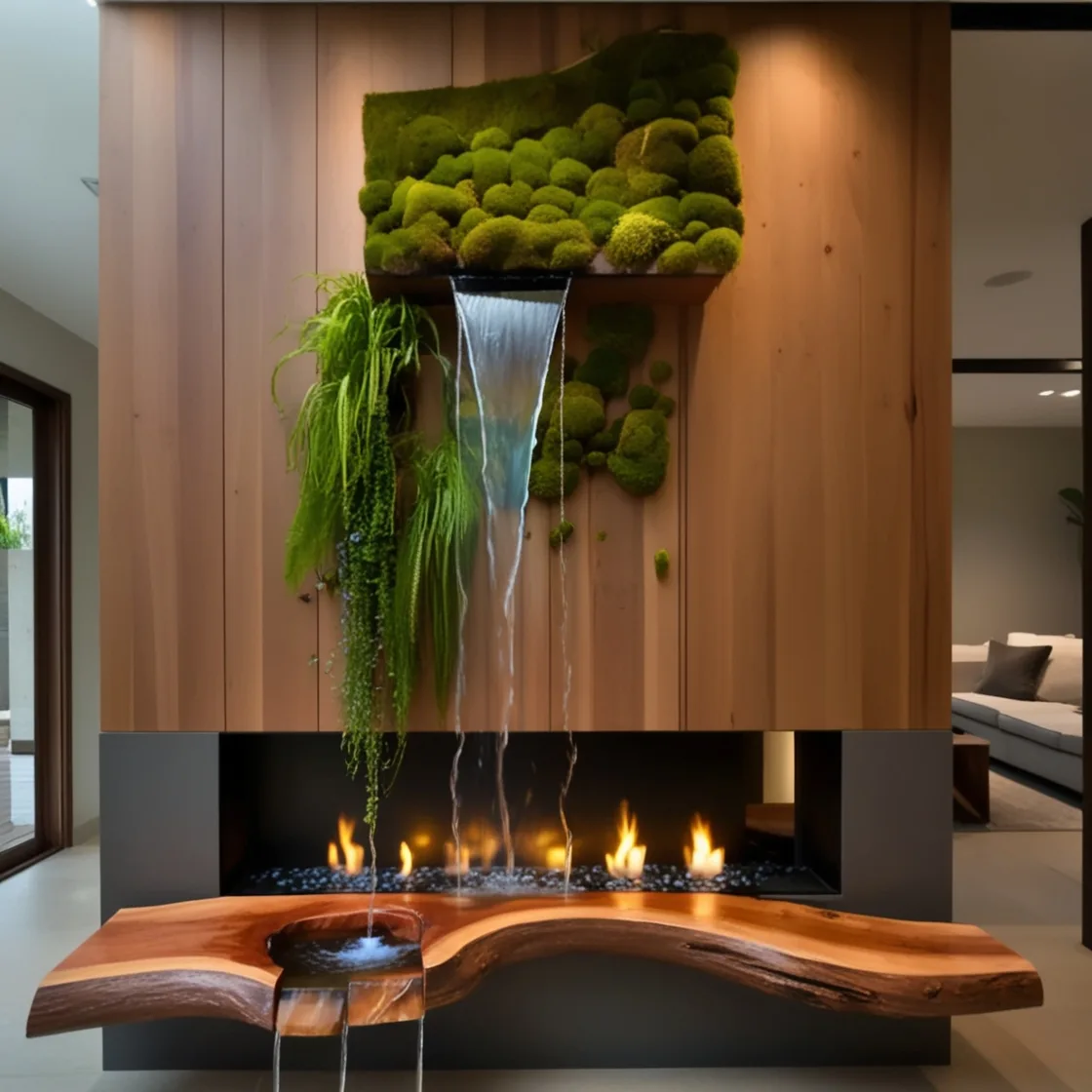 Transform Your Space with Waterfall Fireplaces: A Perfect Blend of Tranquility and Warmth
