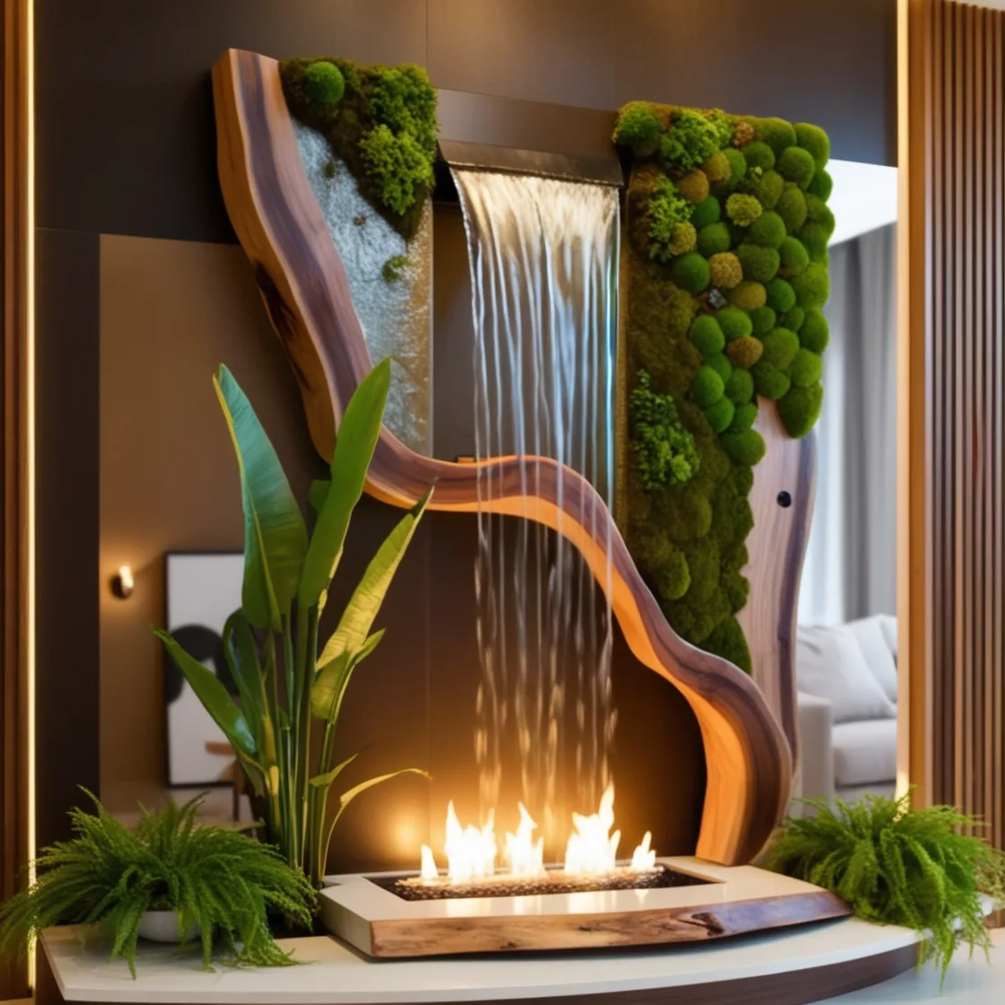 Transform Your Space with Waterfall Fireplaces: A Perfect Blend of Tranquility and Warmth