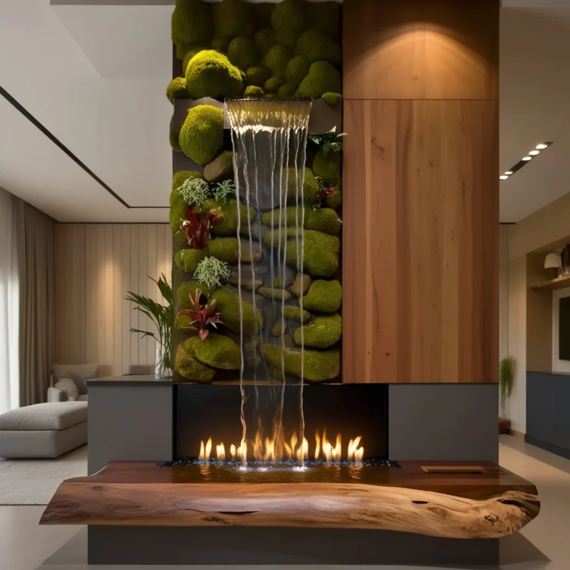 Transform Your Space with Waterfall Fireplaces: A Perfect Blend of Tranquility and Warmth