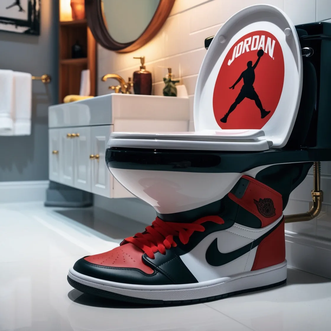 Flush with Style: The Air Jordan Toilet That Redefines Bathroom Decor