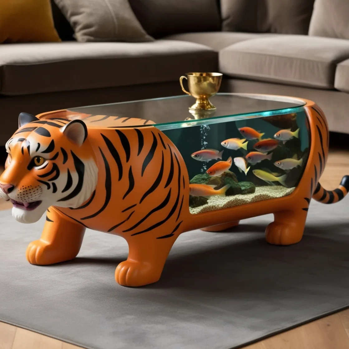 Bring the Wild to Your Living Room: Stunning Animal-Shaped Aquarium Coffee Tables