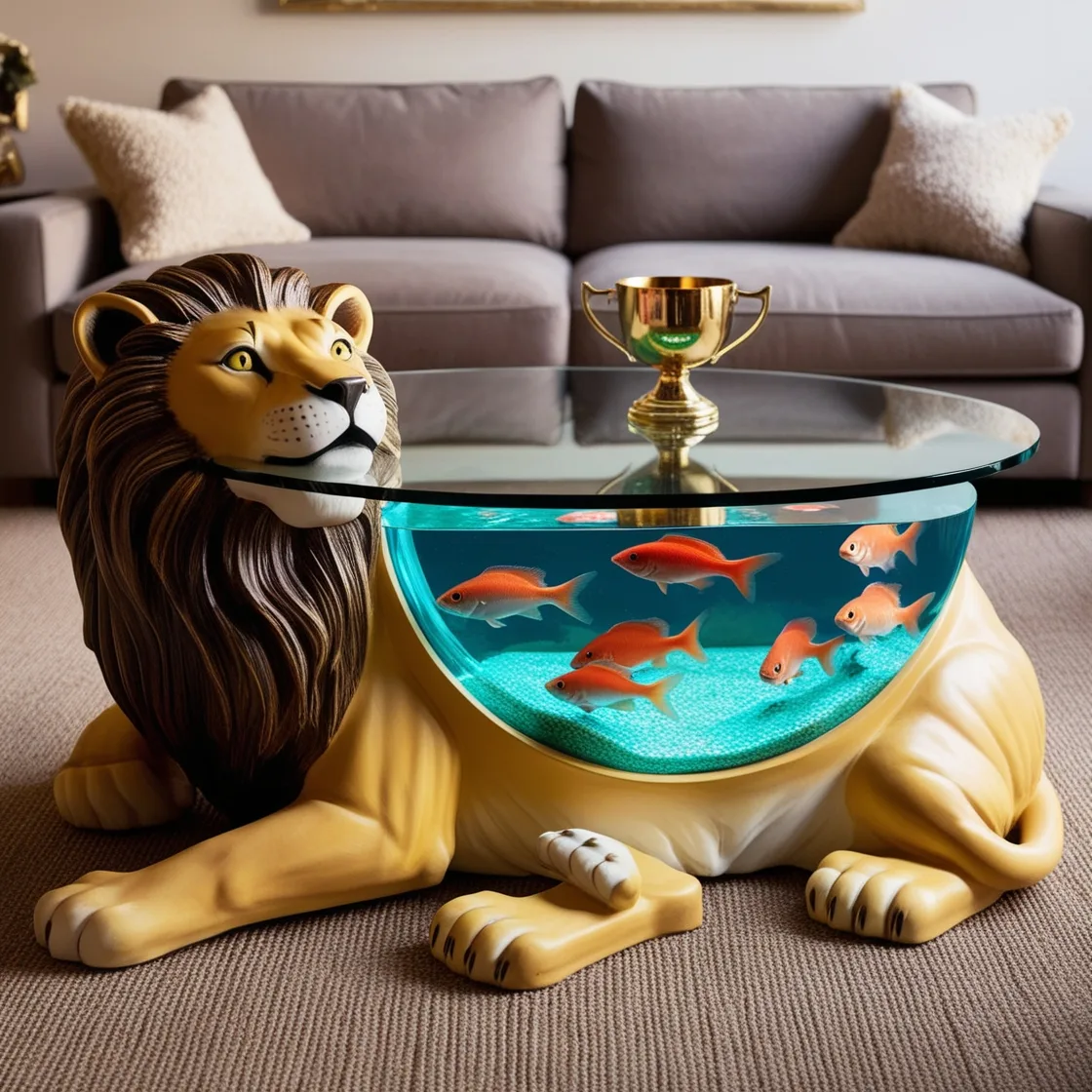 Bring the Wild to Your Living Room: Stunning Animal-Shaped Aquarium Coffee Tables