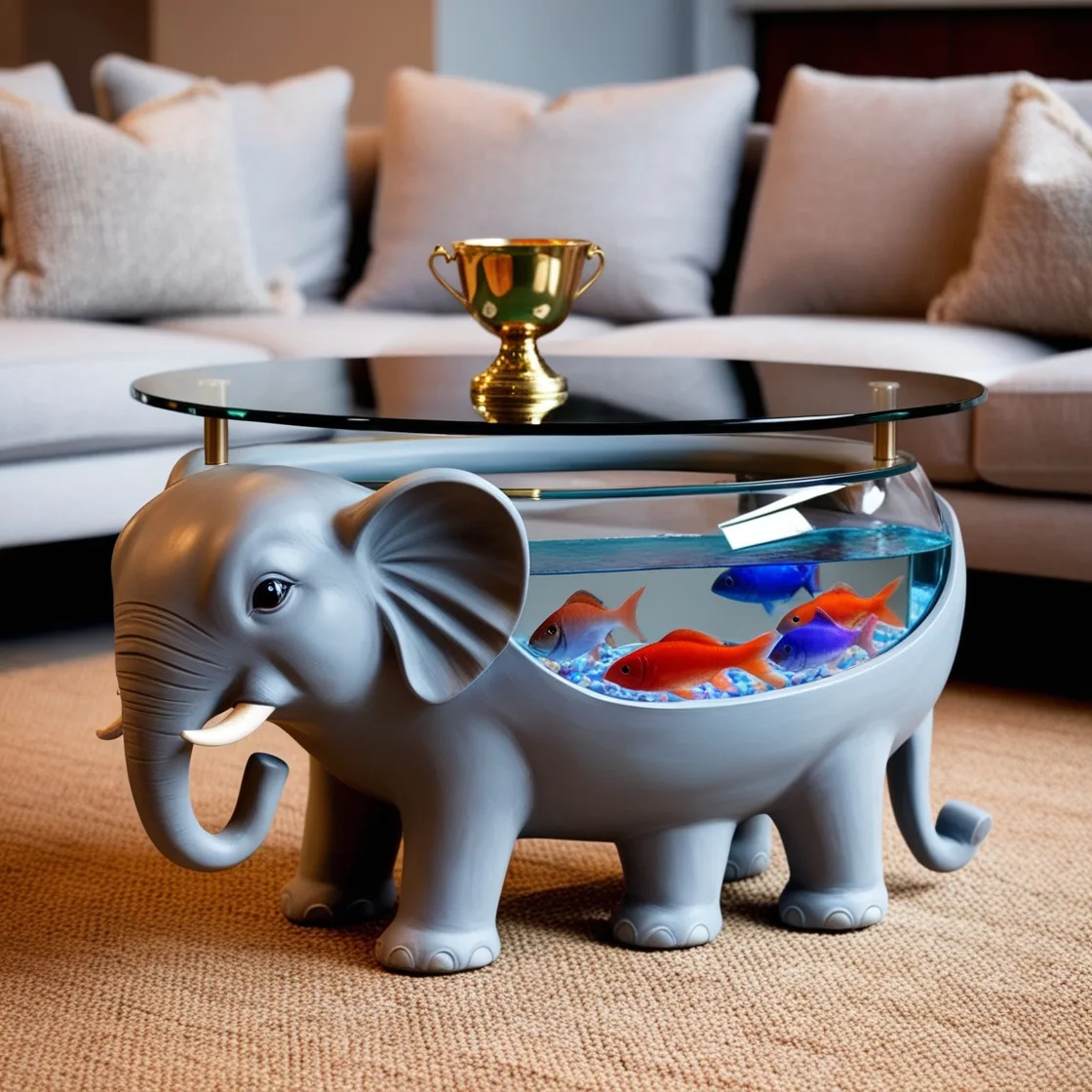 Bring the Wild to Your Living Room: Stunning Animal-Shaped Aquarium Coffee Tables